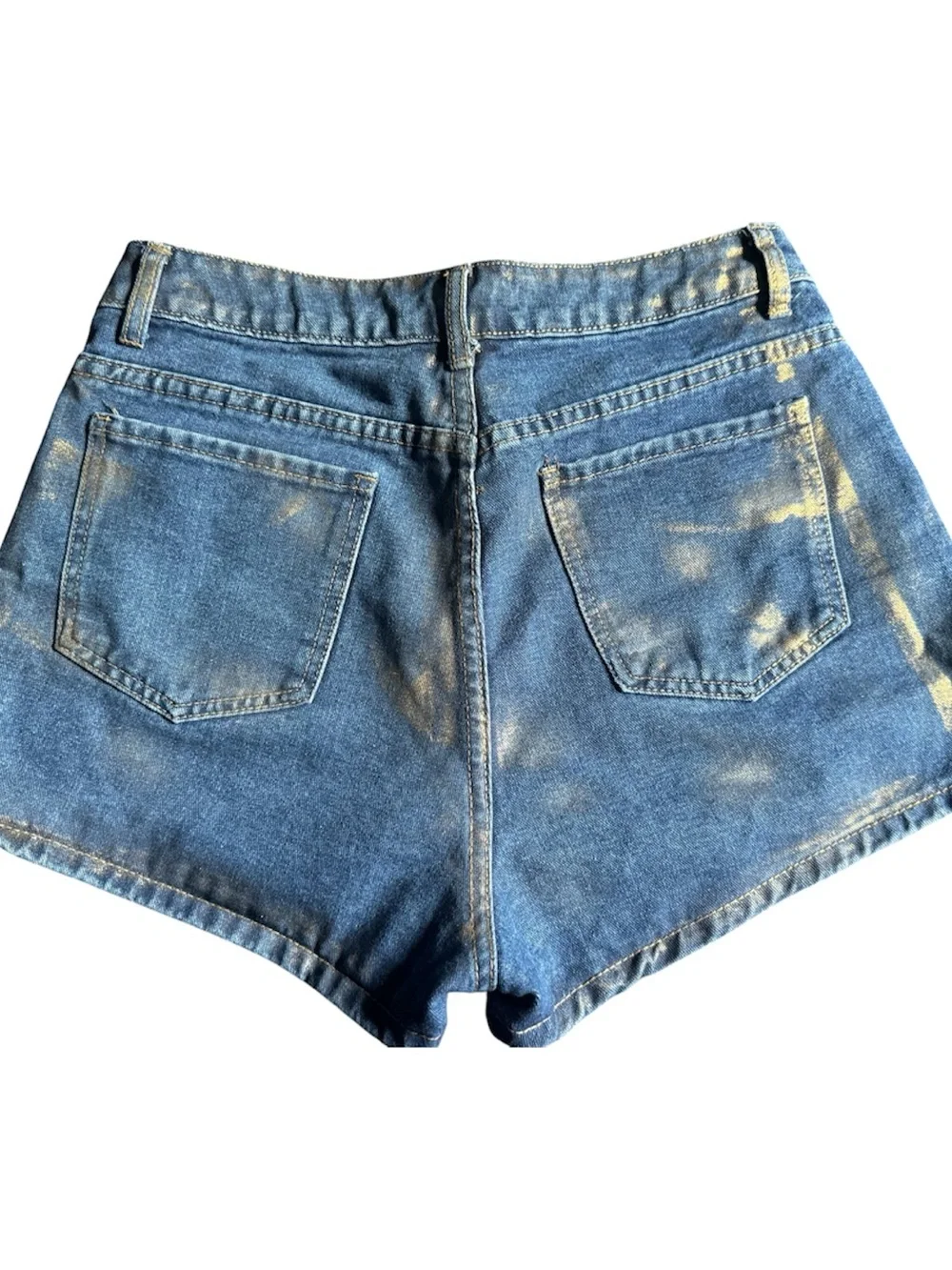 SHEIN Light Blue Distressed Denim Mini Shorts